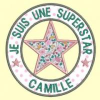 Logo a personnaliser je suis une superstar 5 tailles