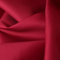 Tissu gabardine serge polyester coton coloris rouge hermes serge oeko tex 1